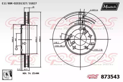 Тормозной диск MAXTECH 873543.0080