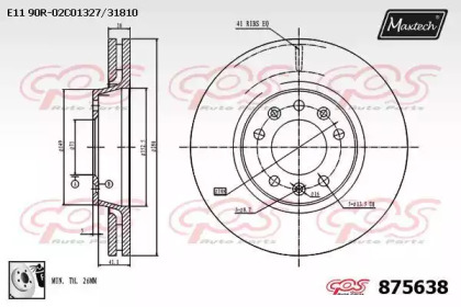 Тормозной диск MAXTECH 875638.0080