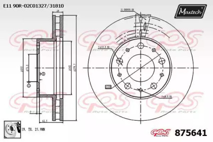 Тормозной диск MAXTECH 875641.0080