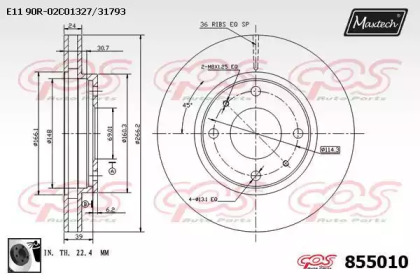 Тормозной диск MAXTECH 855010.0060