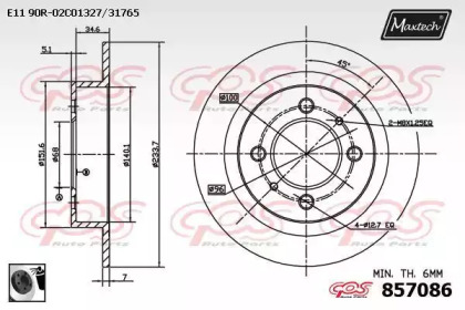 Тормозной диск MAXTECH 857086.0060