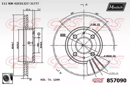 Тормозной диск MAXTECH 857090.0060