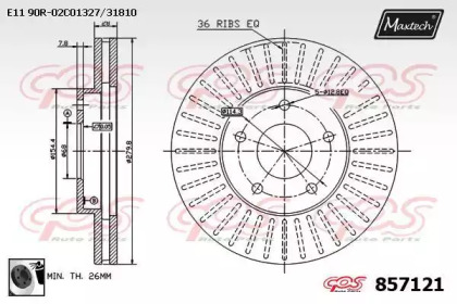 Тормозной диск MAXTECH 857121.0060