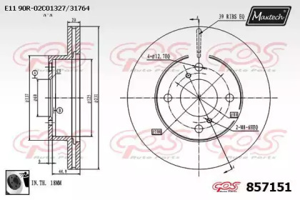 Тормозной диск MAXTECH 857151.0060