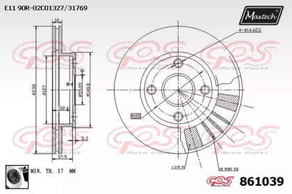 Тормозной диск MAXTECH 861039.0060