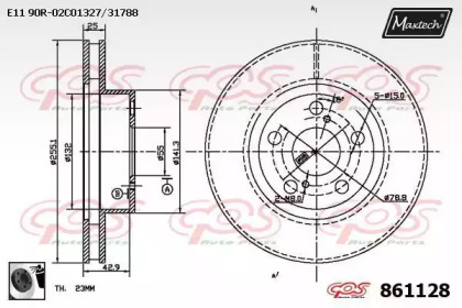 Тормозной диск MAXTECH 861128.0060