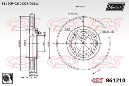 Тормозной диск MAXTECH 861210.0060