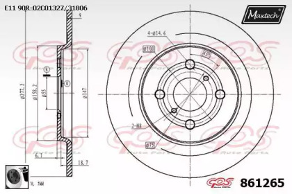 Тормозной диск MAXTECH 861265.0060