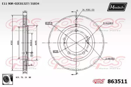 Тормозной диск MAXTECH 863511.0060