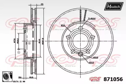 Тормозной диск MAXTECH 871056.0060