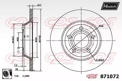 Тормозной диск MAXTECH 871072.0060