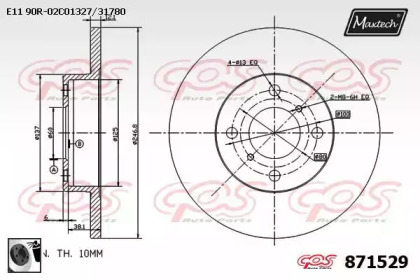 Тормозной диск MAXTECH 871529.0060