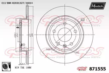 Тормозной диск MAXTECH 871555.0060