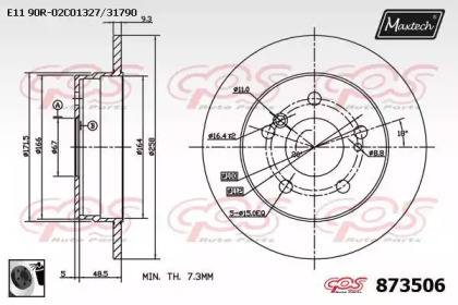 Тормозной диск MAXTECH 873506.0060