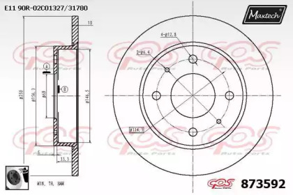 Тормозной диск MAXTECH 873592.0060