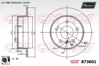 Тормозной диск MAXTECH 873601.0060