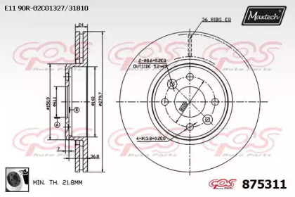 Тормозной диск MAXTECH 875311.0060