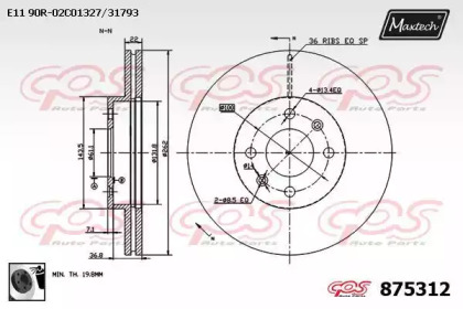 Тормозной диск MAXTECH 875312.0060