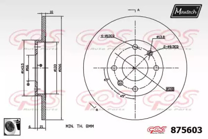 Тормозной диск MAXTECH 875603.0060