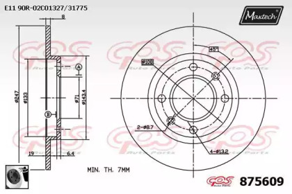 Тормозной диск MAXTECH 875609.0060