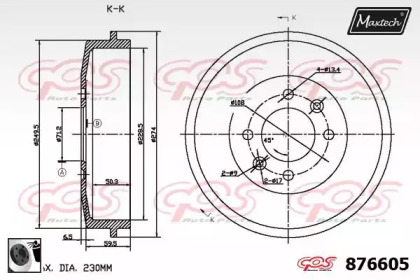 Тормозный барабан MAXTECH 876605.0060