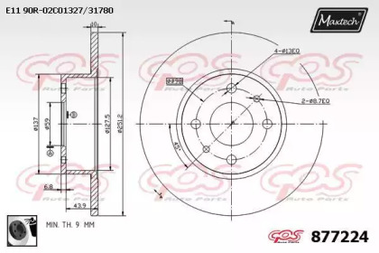 Тормозной диск MAXTECH 877224.0060