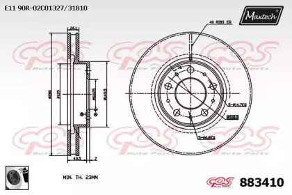 Тормозной диск MAXTECH 883410.0060