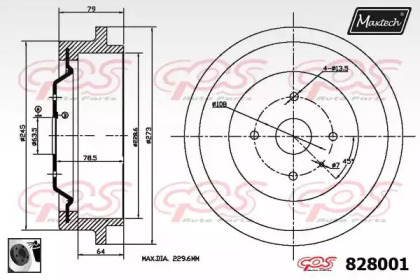 Тормозный барабан MAXTECH 828001.0060