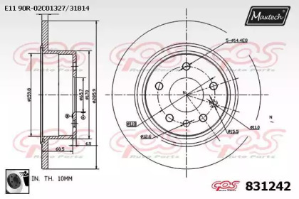 Тормозной диск MAXTECH 831242.0060