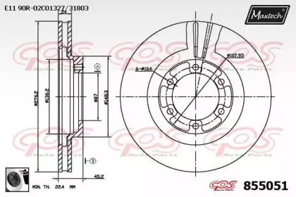 Тормозной диск MAXTECH 855051.0060