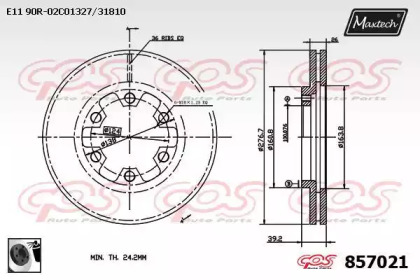 Тормозной диск MAXTECH 857021.0060