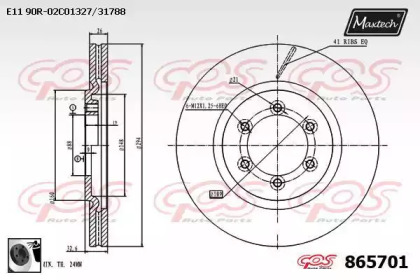 Тормозной диск MAXTECH 865701.0060