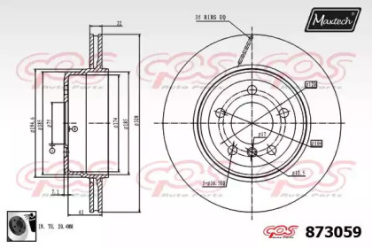 Тормозной диск MAXTECH 873059.0060