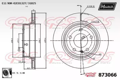 Тормозной диск MAXTECH 873066.0060