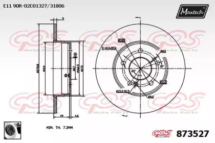 Тормозной диск MAXTECH 873527.0060