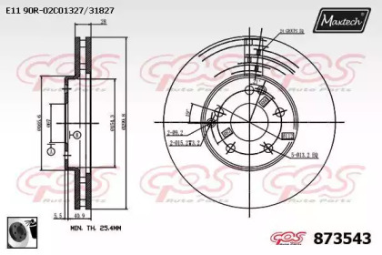 Тормозной диск MAXTECH 873543.0060