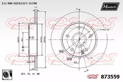 Тормозной диск MAXTECH 873559.0060