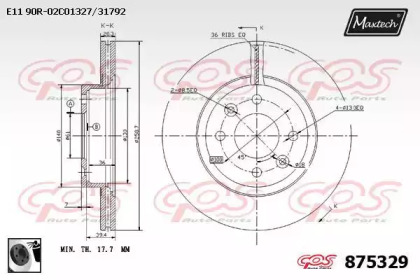 Тормозной диск MAXTECH 875329.0060