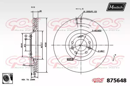 Тормозной диск MAXTECH 875648.0060