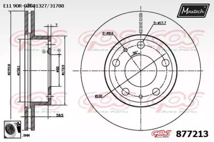 Тормозной диск MAXTECH 877213.0060