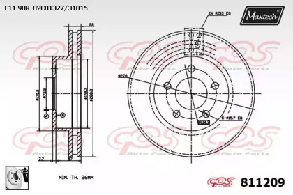 Тормозной диск MAXTECH 811209.0080