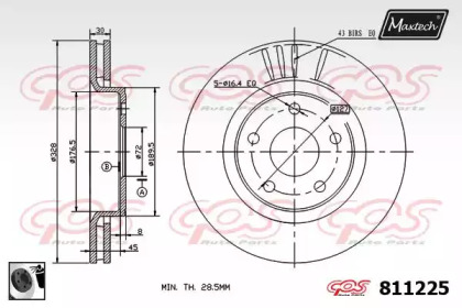 Тормозной диск MAXTECH 811225.0060