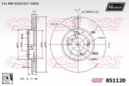 Тормозной диск MAXTECH 851120.0080