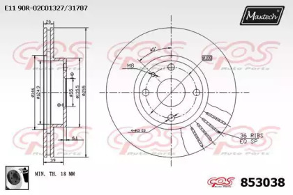 Тормозной диск MAXTECH 853038.0060