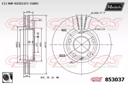 Тормозной диск MAXTECH 853037.0060