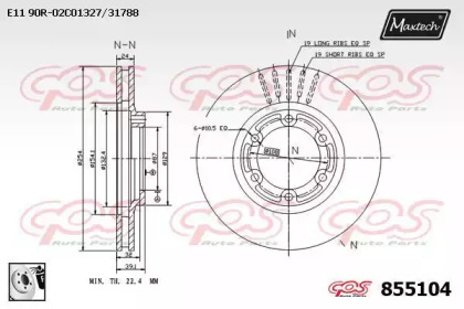 Тормозной диск MAXTECH 855104.0080