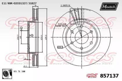 Тормозной диск MAXTECH 857137.0060