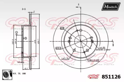 Тормозной диск MAXTECH 851126.0060