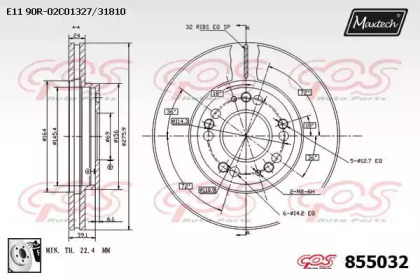 Тормозной диск MAXTECH 855032.0080