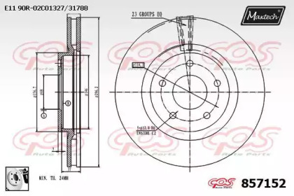 Тормозной диск MAXTECH 857152.0080